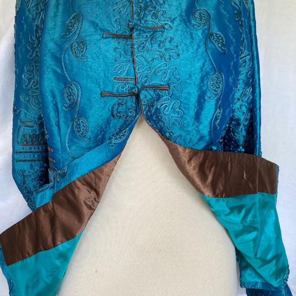 Chinese style fitted blue mandarin jacket by Shanghai Soho - Picture 3 of 7